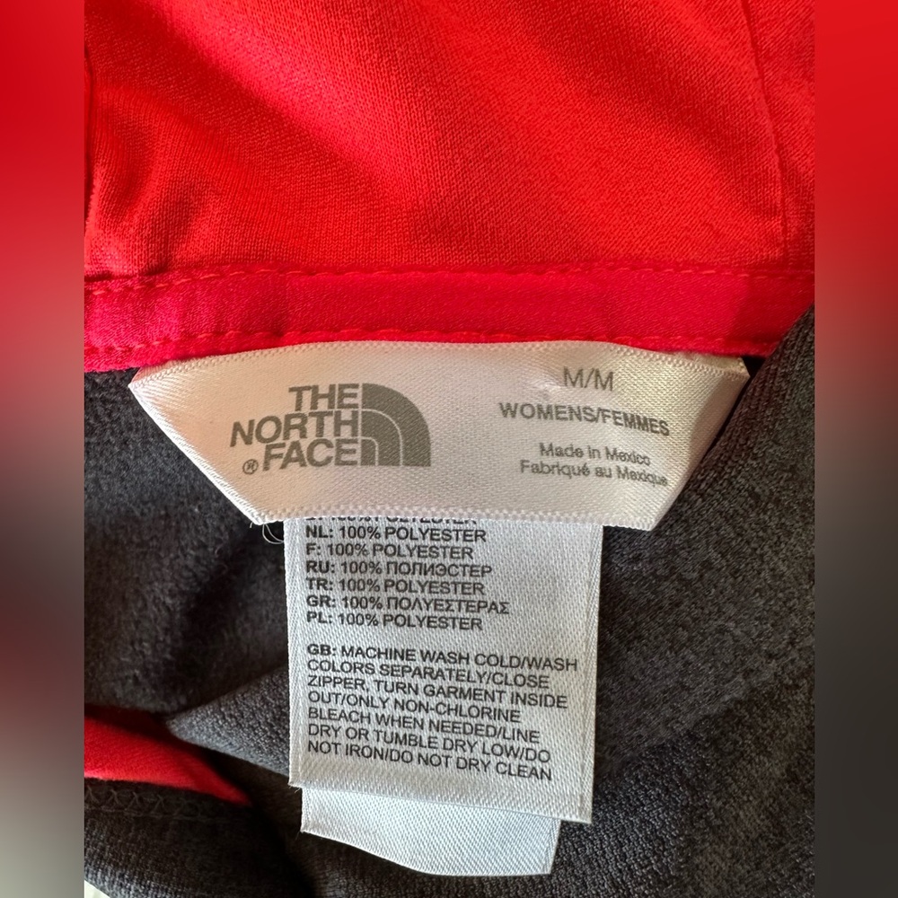 The North Face Half Dome Women’s Size M Charcoal & Orange Neon Pullover Hoodie - Picture 4 of 5